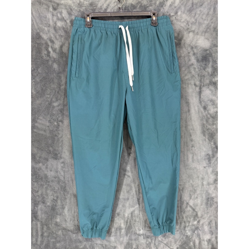 Cove Men Teal Recycled Poly Spandex Stretch Jogger Pants Size 2XL